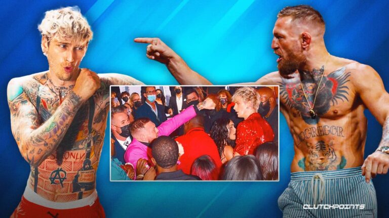 Xô xát nổ ra giữa Conor McGregor và Machine Gun Kelly trên thảm đỏ VMAs